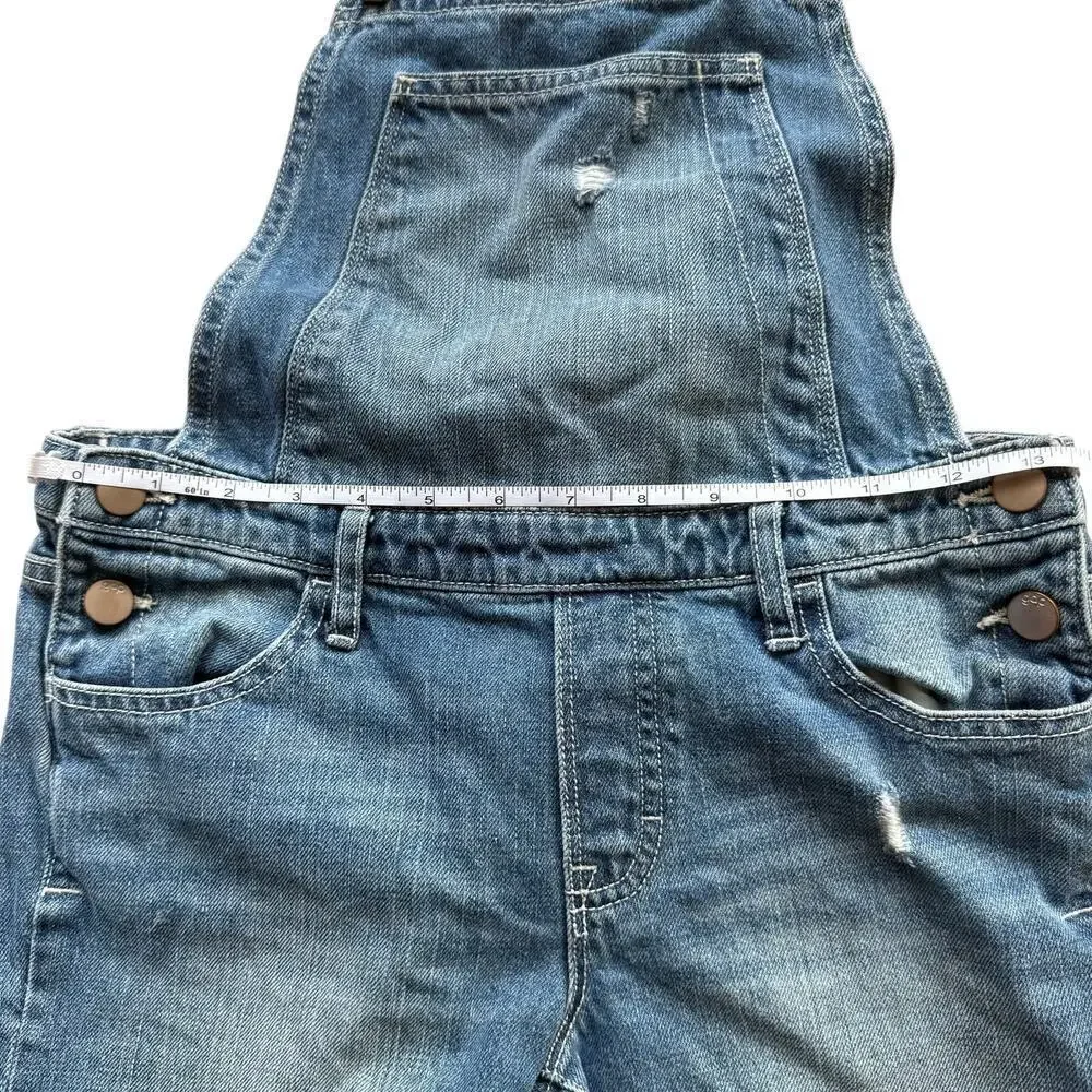 Gap Kids Denim Jean Overalls Coveralls Distressed Size L School Distressed